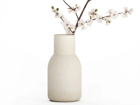 Bouquet Of Cherry Blossom Branches And Sakura 527 3D Model