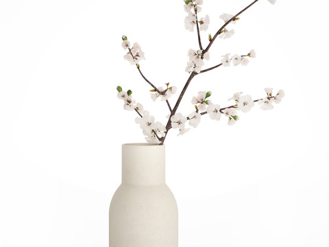Bouquet Of Cherry Blossom Branches And Sakura 527 3D Модель