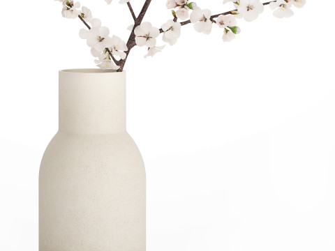 Bouquet Of Cherry Blossom Branches And Sakura 527 3D Модель
