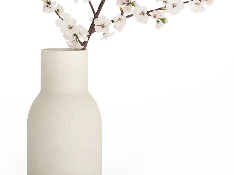 Bouquet Of Cherry Blossom Branches And Sakura 527 3D Model