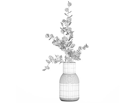 Bouquet Of Dried Flowers From Branches Eucalyptus 528 3Dモデル
