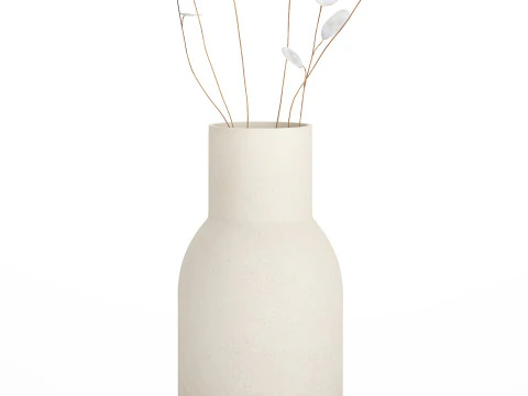 Dried Flowers From Branches Lunnik Lunaria in a vase 529 3D Model