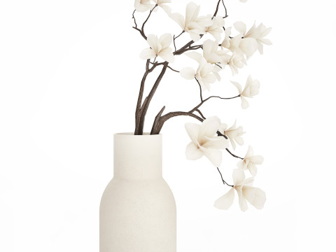 Bouquet Flowers Branches Of Blooming Magnolia 530 Modèle 3D