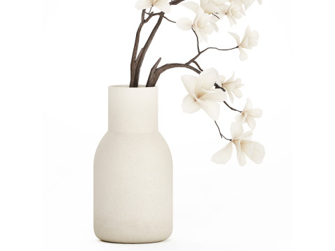 Bouquet Flowers Branches Of Blooming Magnolia 530 Modèle 3D