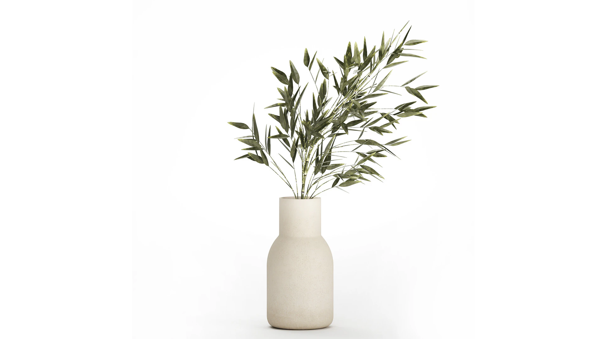 Green Floral Bouquet Of Bamboo Bush Branches 535 3D Model .c4d .max .obj .3ds .fbx .stl .blend 