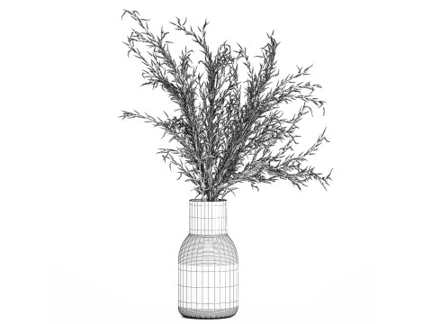 Bouquet Of Dried Flowers From White Branches 544 Modelo 3D