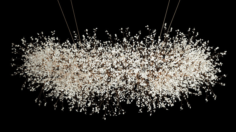 Hanging Installation Bouquet Dried Flowers Lunaria branches 568 3D-Modell .c4d .max .obj .3ds .fbx .stl .blend