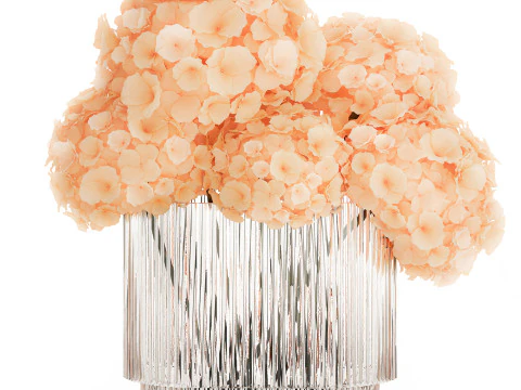 Buqu&ecirc; Pequeno Em Vaso De Vidro Com Hort&ecirc;nsia 576 Modelo 3D