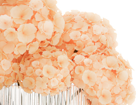 Small Bouquet In A Glass Vase With Hydrangea 576 3D Model