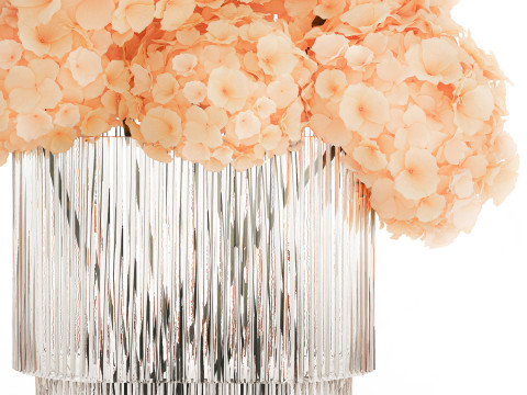 Small Bouquet In A Glass Vase With Hydrangea 576 3D Model