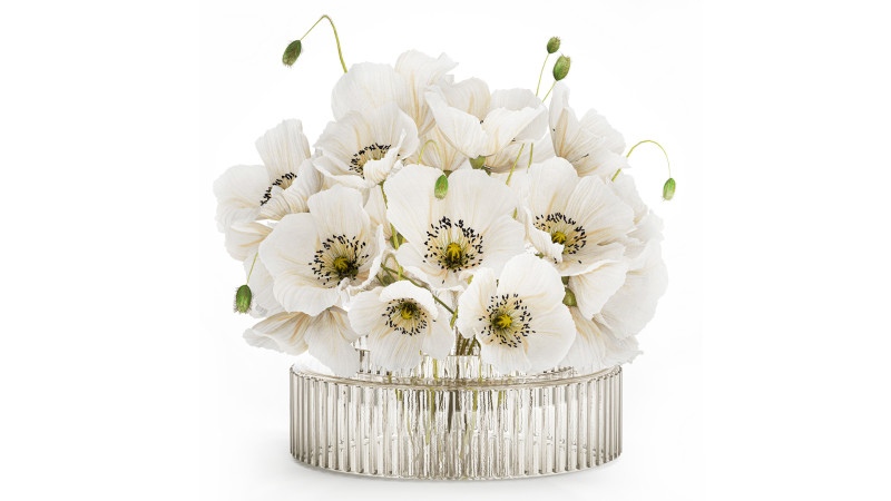 Beautiful Bouquet Of White Wild Flowers Poppy 584 Modelo 3D .c4d .max .obj .3ds .fbx .stl .blend 