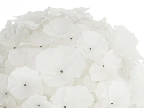 Buqu&ecirc; Festivo Em Vaso De Vidro Hort&ecirc;nsia Branca 591 Modelo 3D