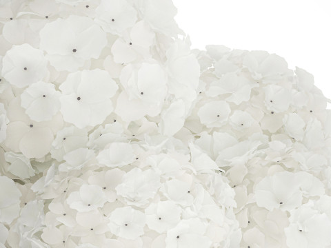 Festive Bouquet In A Glass Vase White Hydrangea 591 3D Модель