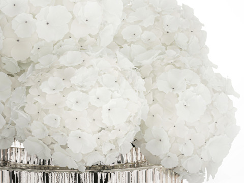 Festive Bouquet In A Glass Vase White Hydrangea 591 3D Модель