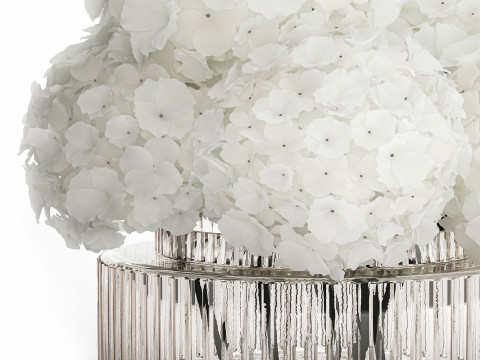 Festive Bouquet In A Glass Vase White Hydrangea 591 3D Модель
