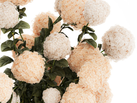 Beautiful large festive bouquet in a glass vase hydrangea 592 3D Model