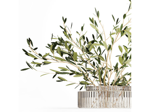 Realistic flower bouquet decoration of olive branches 592 Modelo 3D
