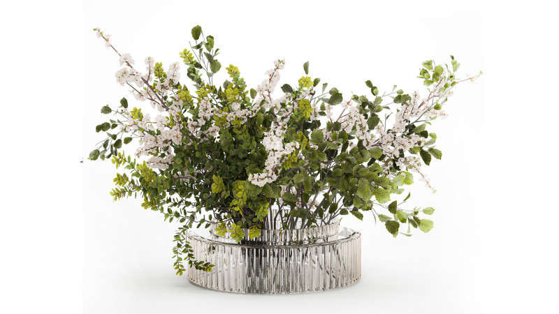 Bouquet Of Green Sakura Cherry Branches And Green 595 3D Model .c4d .max .obj .3ds .fbx .stl .blend