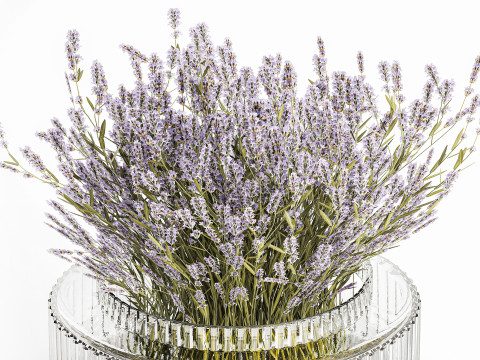 小束野花薰衣草花瓶 607 3D 模型