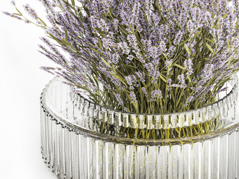 小束野花薰衣草花瓶 607 3D 模型