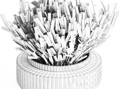 小束野花薰衣草花瓶 607 3D 模型