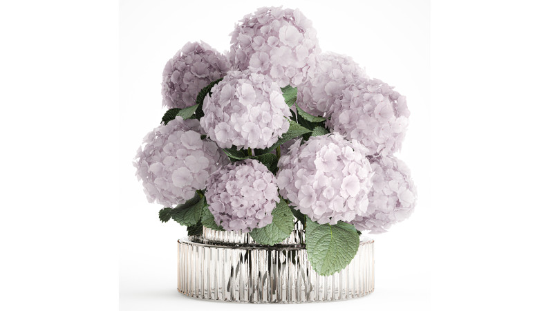 Modern Realistic Bouquet Vase Lilac Pink Hydrange 613 3Dモデル .c4d .max .obj .3ds .fbx .stl .blend 