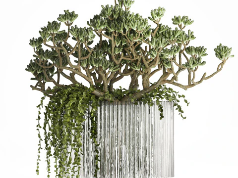 Bukiet Realistyczne Soczyste Kwiaty Nowoczesny Wazon 616 Model 3D