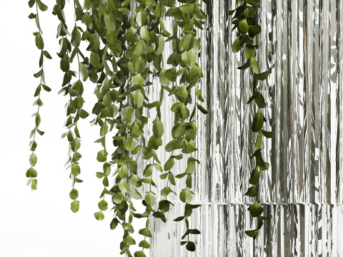 Bouquet Realistic Succulent Flowers Modern Vase 616 3D Model