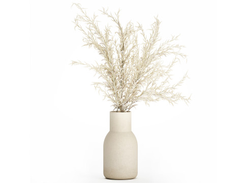 Bouquets hydrangea peony hogweed branches vase 638 Model 3D