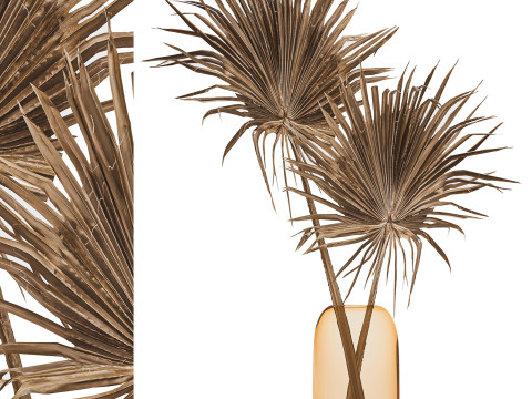 Bouquets hydrangea peony hogweed branches vase 638 Model 3D