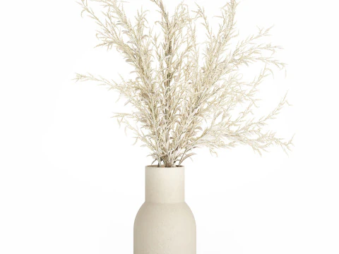 Bouquets hydrangea peony hogweed branches vase 638 3D Model