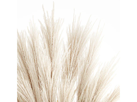 Beautiful bouquet yellow flowers sunflowers reed glass vase 3D Model