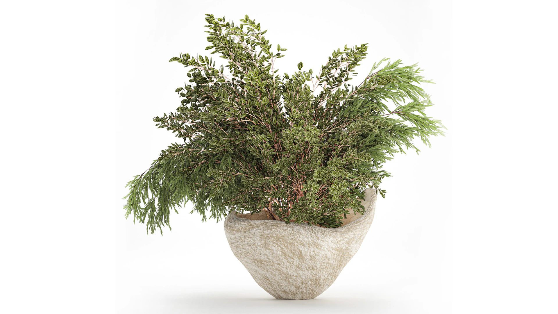 Realistic flower bouquet decor branches leaves vase 660 3D Model .c4d .max .obj .3ds .fbx .stl .blend 