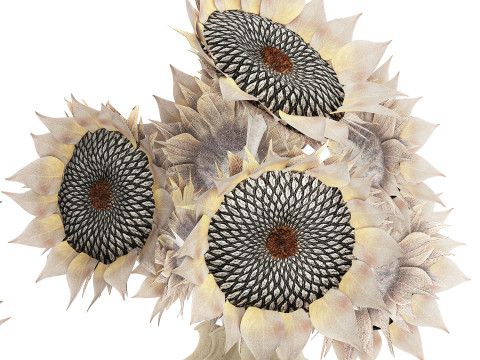 Lindo buqu&ecirc; de flores de girassol conjunto de decora&ccedil;&atilde;o de vaso 687 Modelo 3D