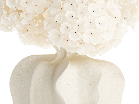 Bouquets pink flowers white Lilac Hydrangea vase decor new 3D Model