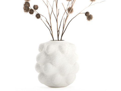 Autumn Bouquet Dried Branches Eucalyptus Thorns 3D Model