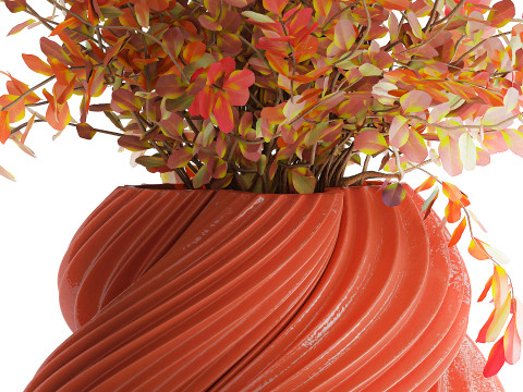 Buqu&ecirc; realista de flores de outono, ramos de b&eacute;rberis Modelo 3D