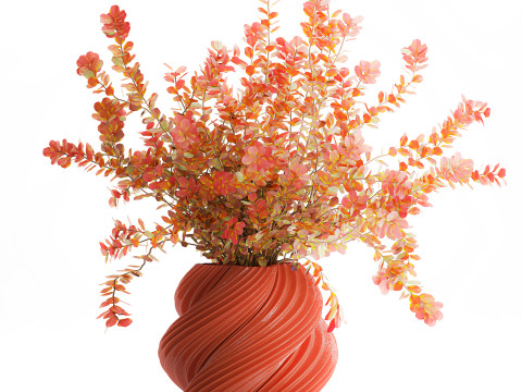 Buqu&ecirc; realista de flores de outono, ramos de b&eacute;rberis Modelo 3D