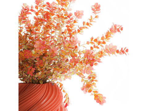 Buqu&ecirc; realista de flores de outono, ramos de b&eacute;rberis Modelo 3D