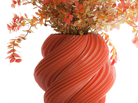 Buqu&ecirc; realista de flores de outono, ramos de b&eacute;rberis Modelo 3D