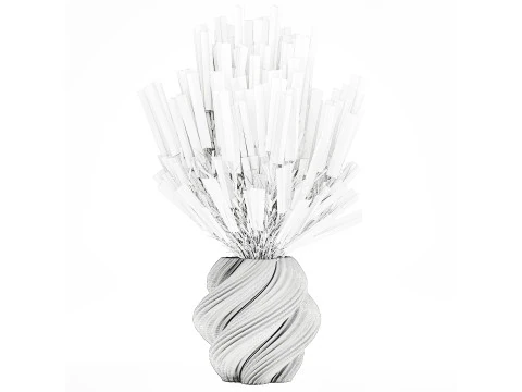 A Beautiful Lush Bouquet Of Wildflowers In A Vase 3D Model