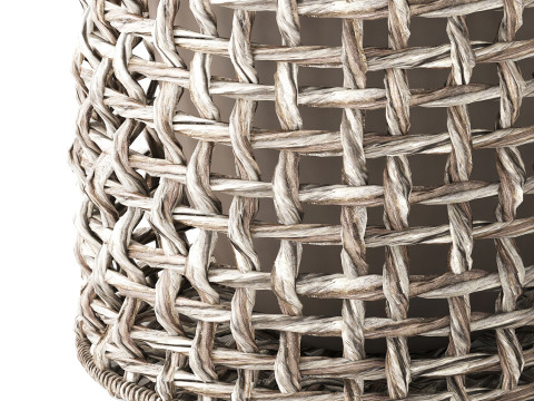 Arbustos de flores silvestres cesta de flores en macetas Calluna heather Modelo 3D