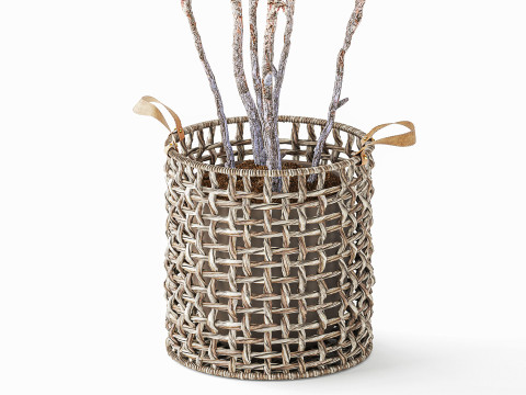 Topiary Tree Pine Spruce Fir Basket Pot 3D Model