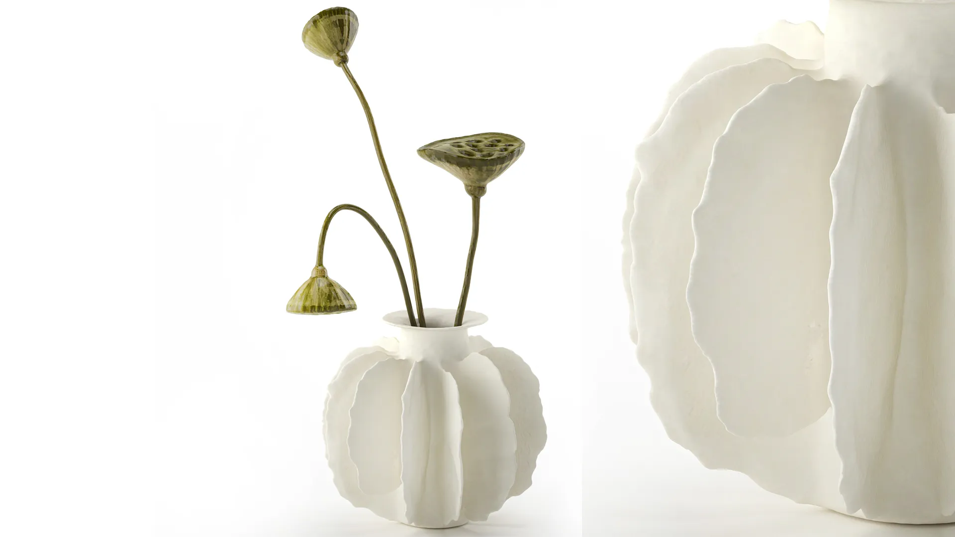 Minimalist bouquet dried flowers lotus branch decor new 3D Model .c4d .max .obj .3ds .fbx .stl .blend