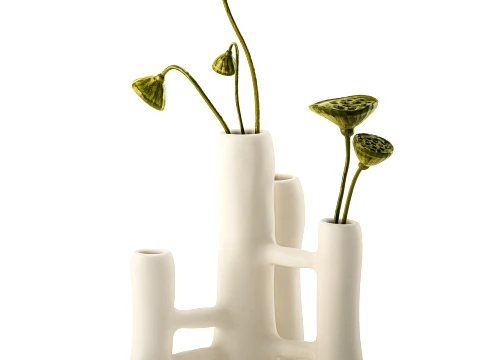 Minimalist bouquet dried flowers lotus branch top new decor 3D Model