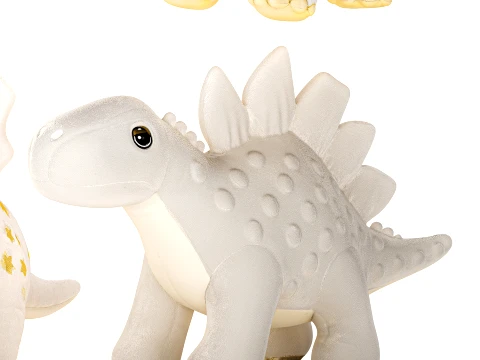 Collection of soft white plush dinosaur toys decor new top 3D Model