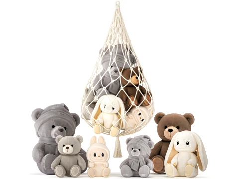 Plush Toys Teddy Bear Labubu Bunny Hammock rabbit 3D Model
