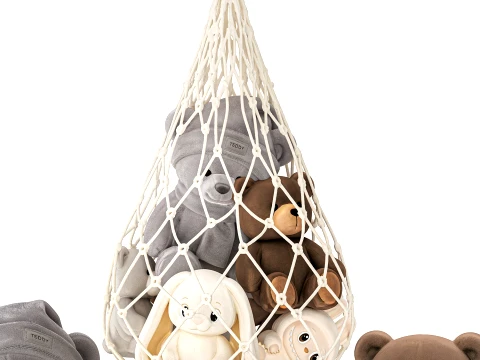 Plush Toys Teddy Bear Labubu Bunny Hammock rabbit 3D Model