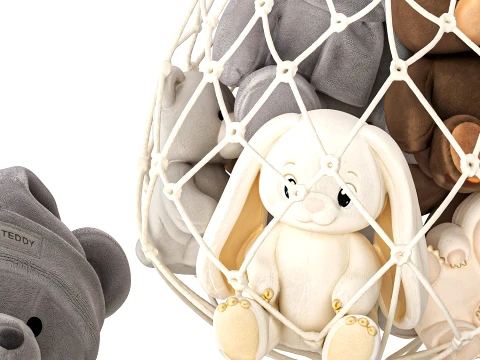 Plush Toys Teddy Bear Labubu Bunny Hammock rabbit 3D Model