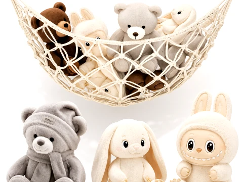 Plush Toys Teddy Bear Labubu Bunny Hammock rabbit 3D Model